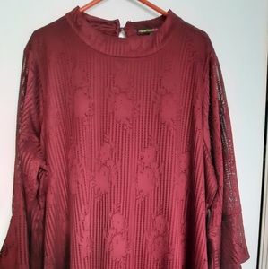 Heartsoul plus burgundy dress, size 3x